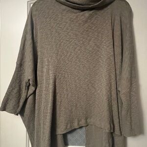 Free People Open Back Women's Sweater in Taupe, Large